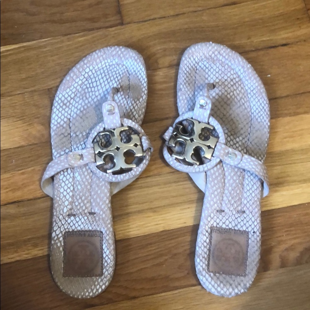 Tory Burch Snakeskin Miller Sandals